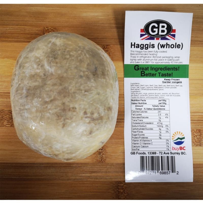 GB Foods - Whole Haggis Fully Cooked