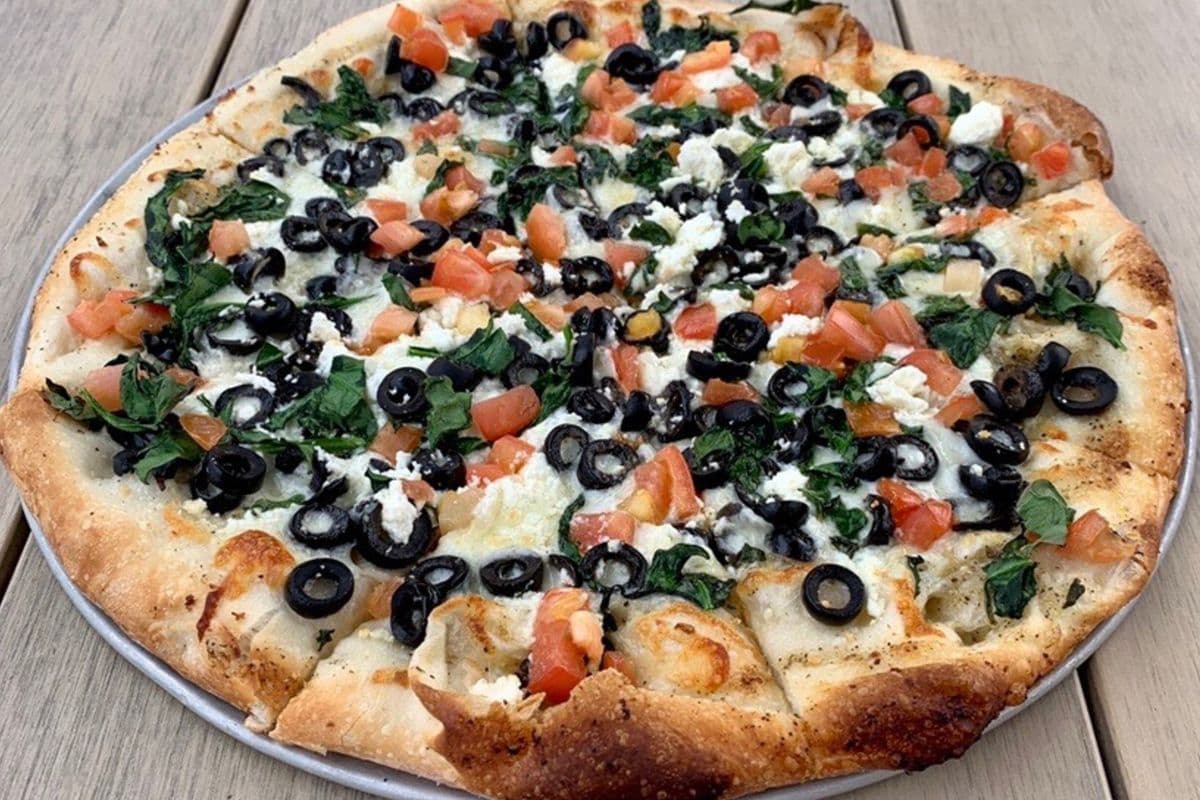 21" Tray White Greek Pizza