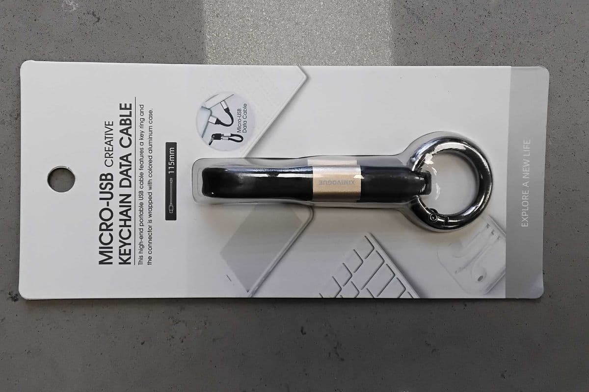 Micro USB creative Keychain data cable