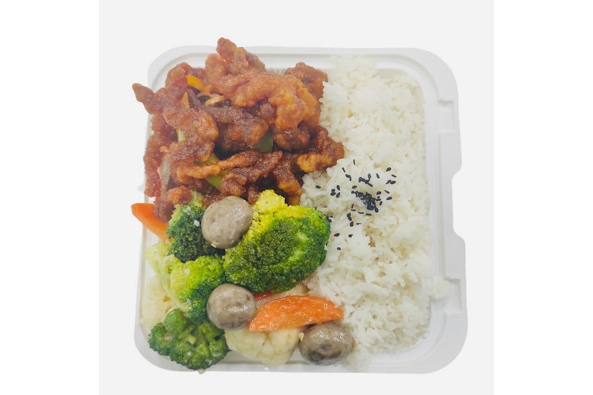 i. Mixed Vegetables and Ginger Beef (Spicy)