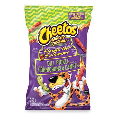 Cheetos Crunchy Flamin Hot Dill Pickle 268g (was $7.79)