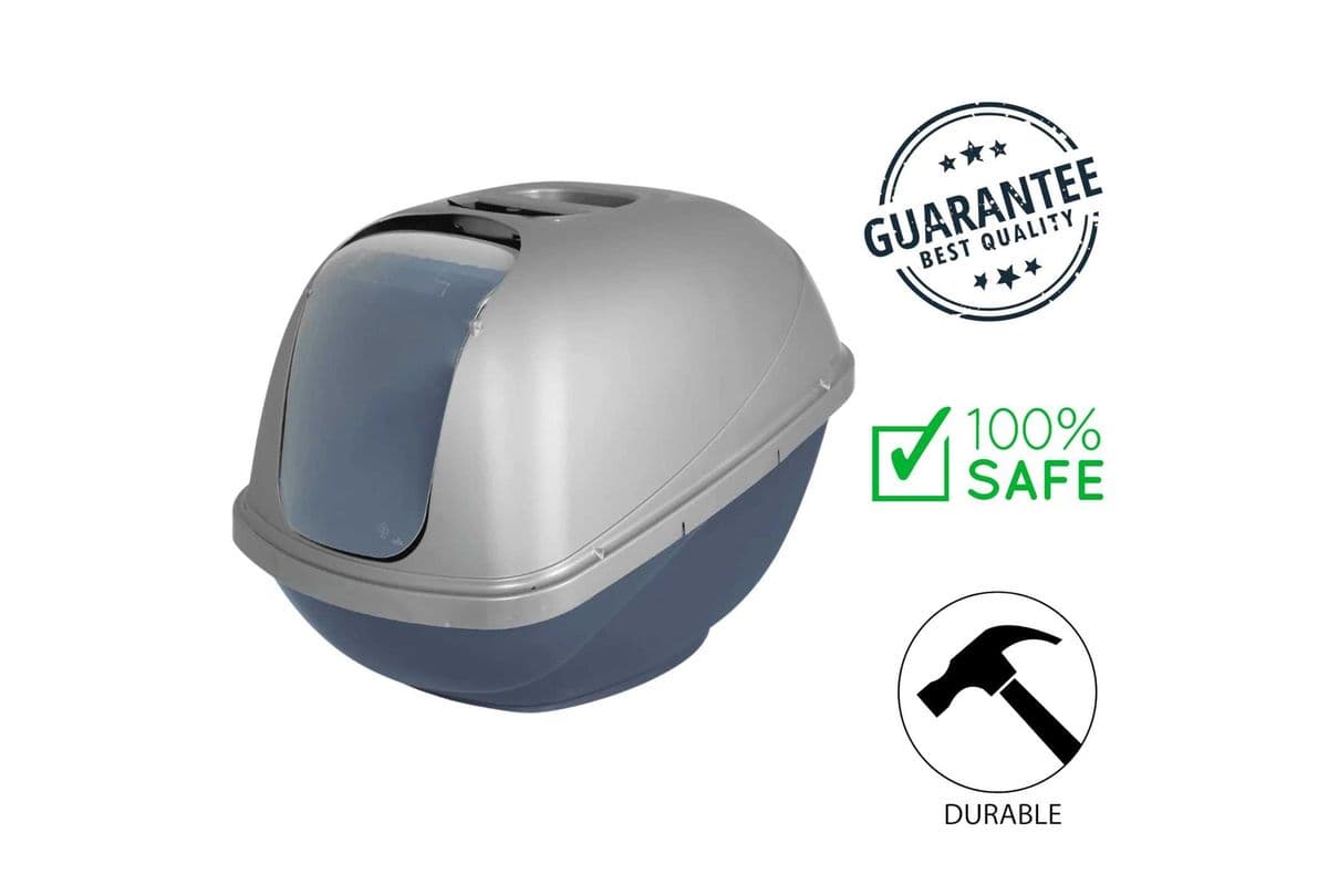 Petmate - Large Basic Litter Box - Blue & White