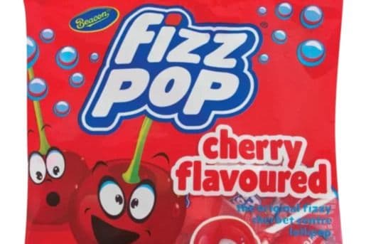 Beacon Fizz Pop Cherry Flavored Lollipops (10 Pcs)