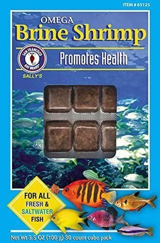 San Francisco Bay Brand Omega Brine Shrimp Frozen Fish Food Cubes 3.5 oz