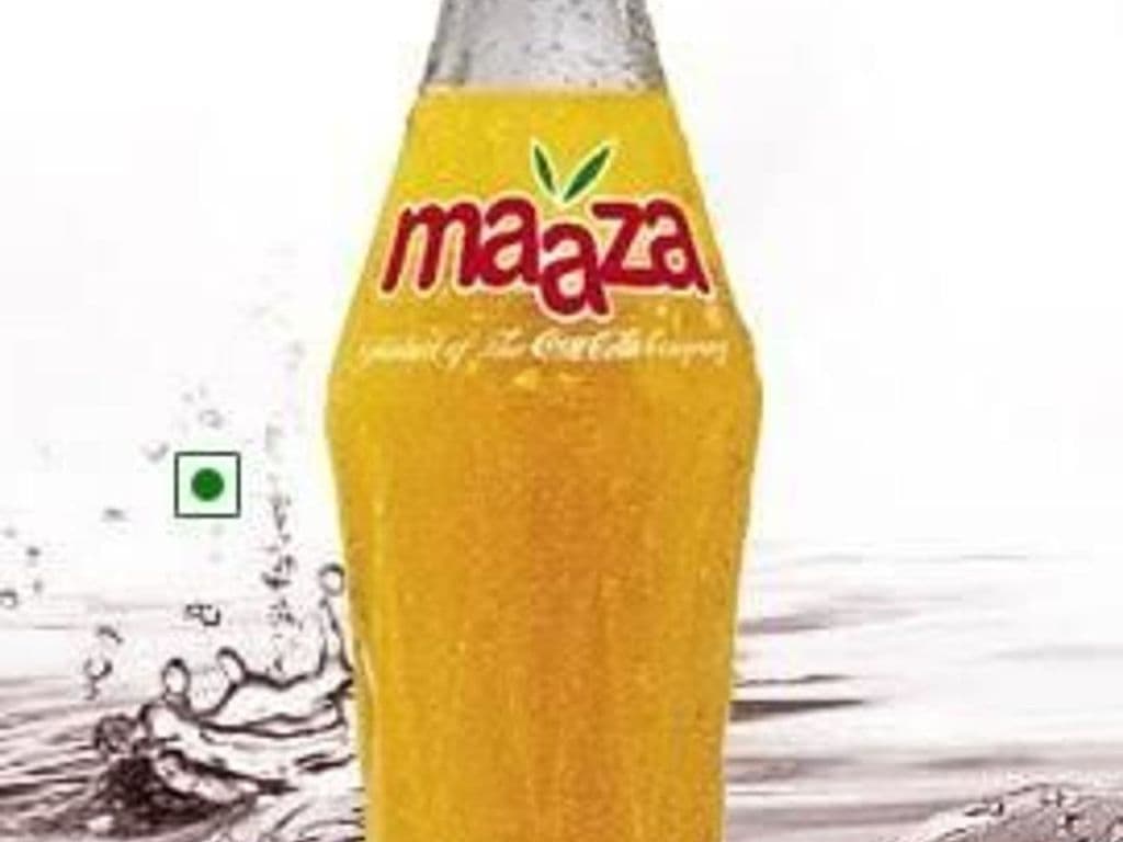 maaza glass bottle