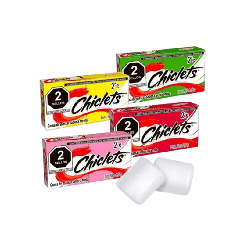 Adams Chiclets 2's Pastillas Assorted – Mexico (2.8g)
