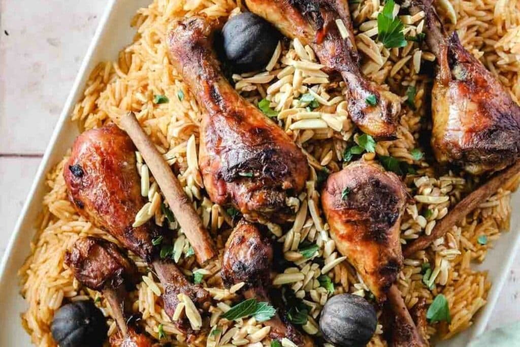 Rice Platter With 1/2 Charga  Chicken