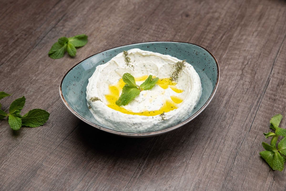 Garlic Labneh with Mint
