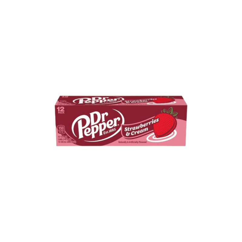 Dr Pepper Strawberries & Cream 12 Pack (355ml) - USA