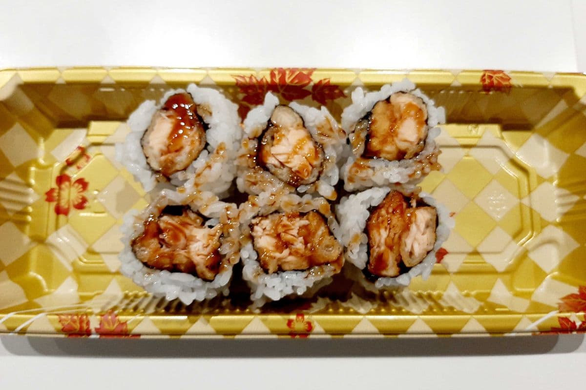 66. Salmon Tempura Roll+Unagi Sauce