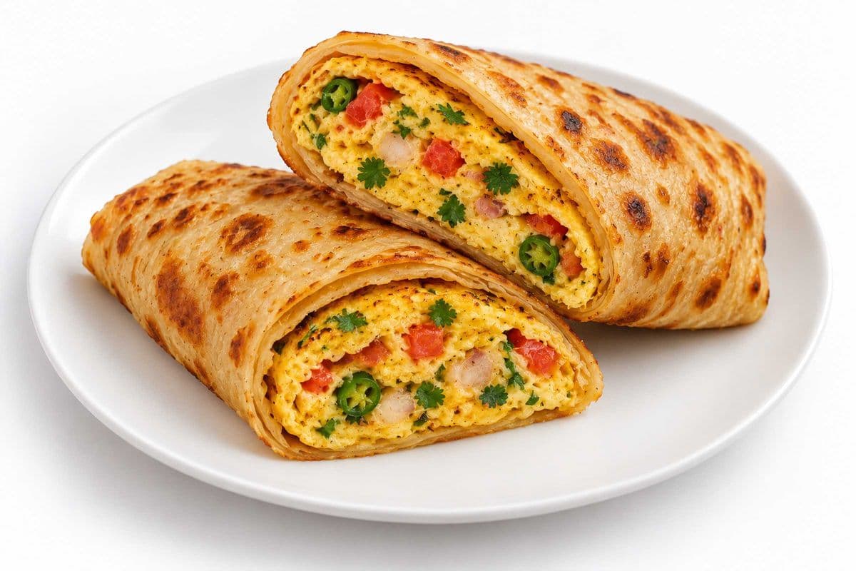 Morning Omelette wrap (282 Cal)