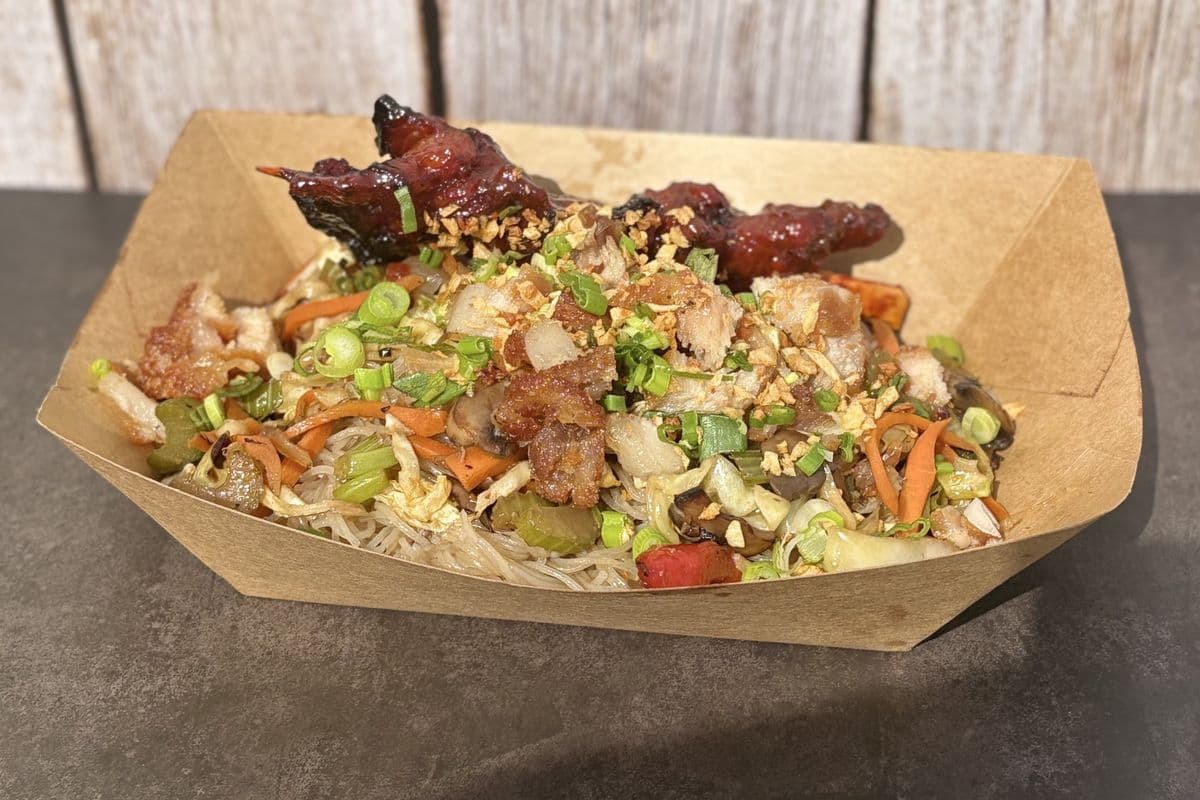 Jeepney - Pancit with Pork BBQ Skewers