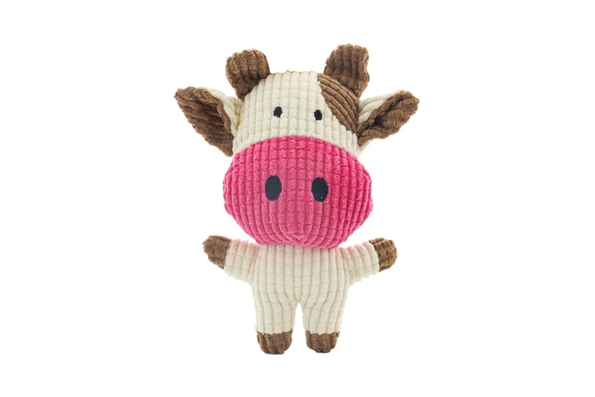 8" Pampered Pal Cow Plush Dog Toy