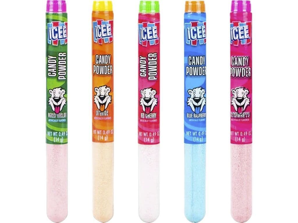 Icee Candy Powder Tube 14g (Either Strawberry, Blue Raspberry, Watermelon, Cherry, or Orange at random)