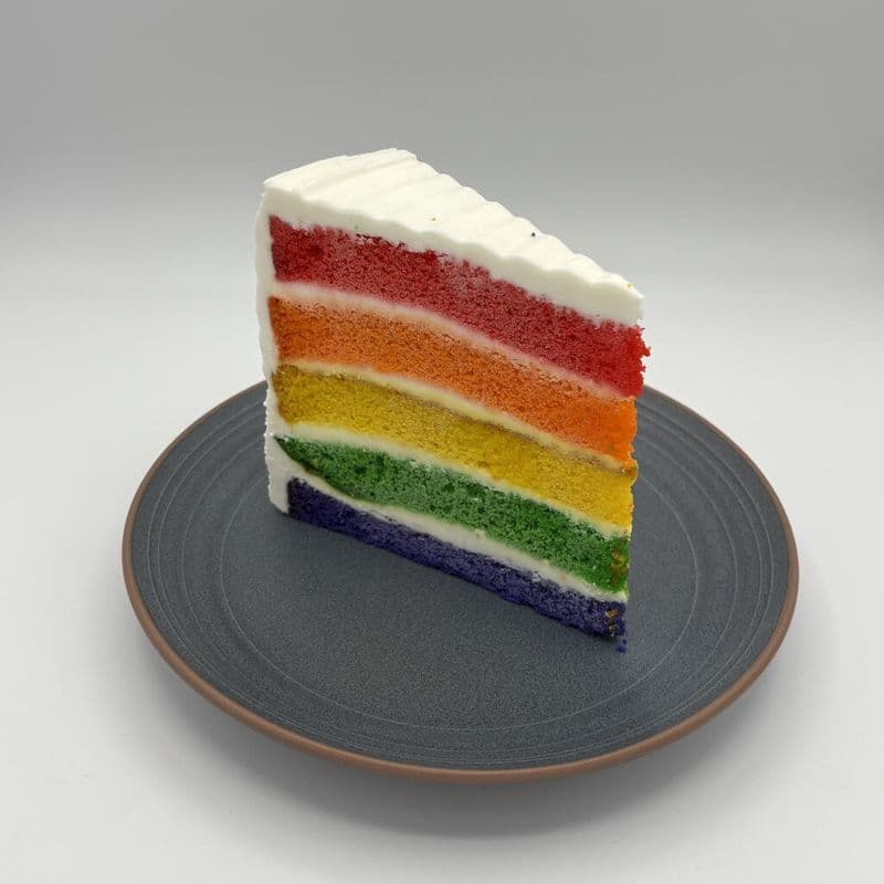 Rainbow Cake slice