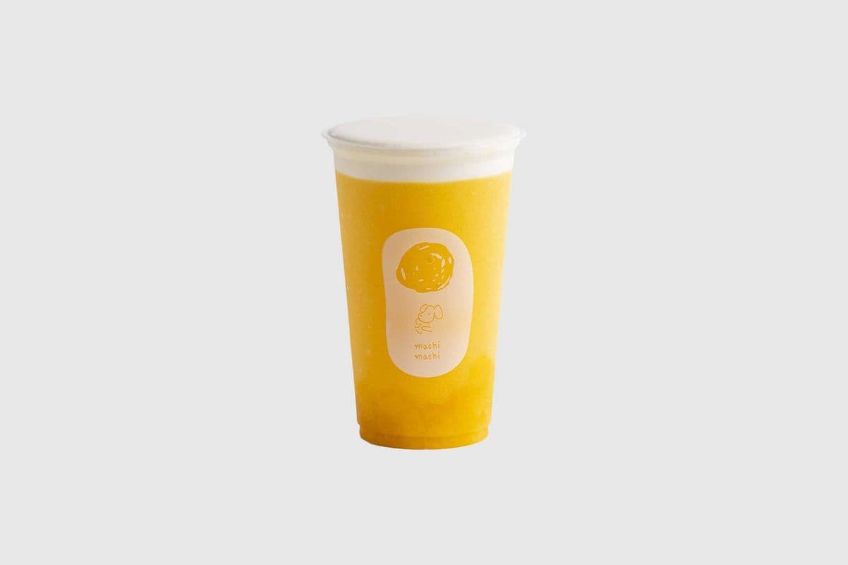 Fresh Mango Smoothie with Cream Foam