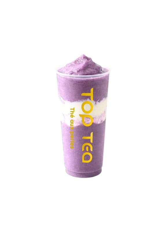 F6 Taro cheese slush / /Frappé glacé au taro avec mousse au fromage