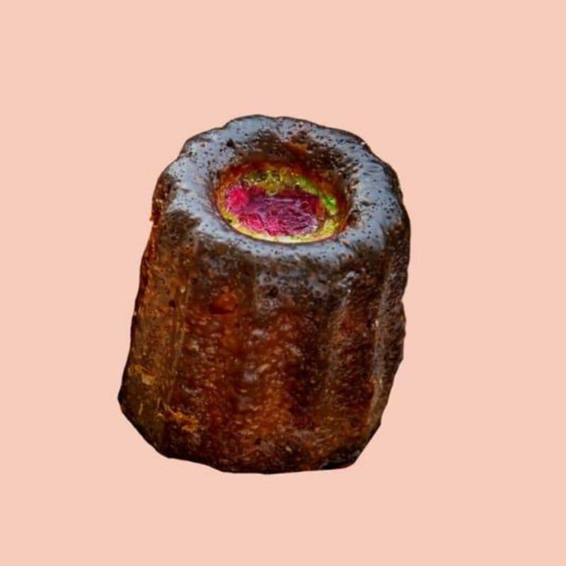 Cannelé matcha framboise chocolat blanc / Cannelé matcha raspberry white chocolate
