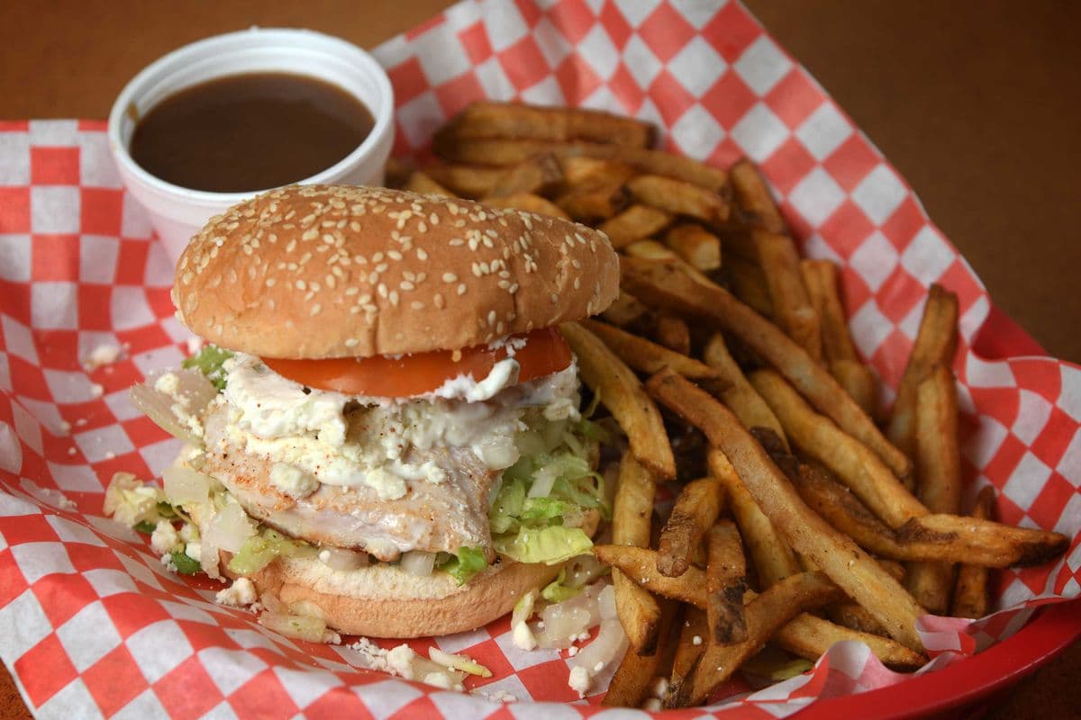 Greek-Style Chicken Burger