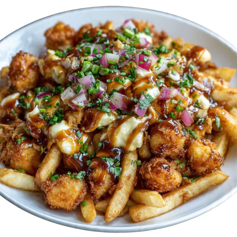 Popcorn Paneer Poutine 