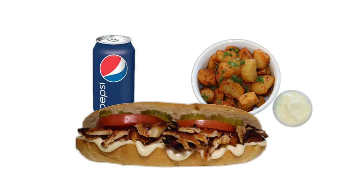 Trio  Sous-Marin 6" Shish-Taouk (Poulet)