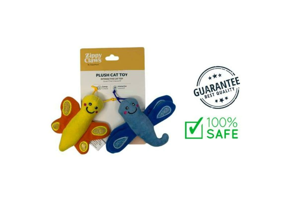 ZippyClaws 2Pack Butterfly & Dragonfly Cat Toy