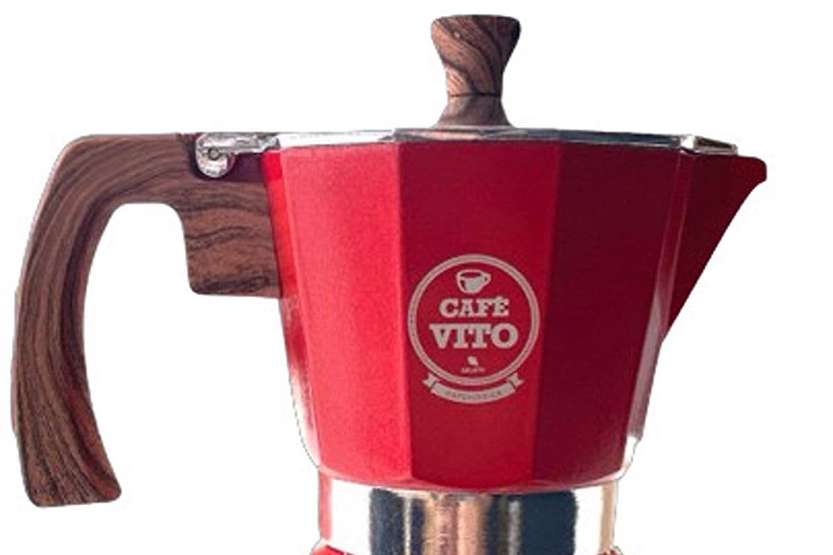6 Tasse en rouge Machine à expresso MILANO pour cuisinière / 6 cup in MILANO Stovetop Espresso Maker Red