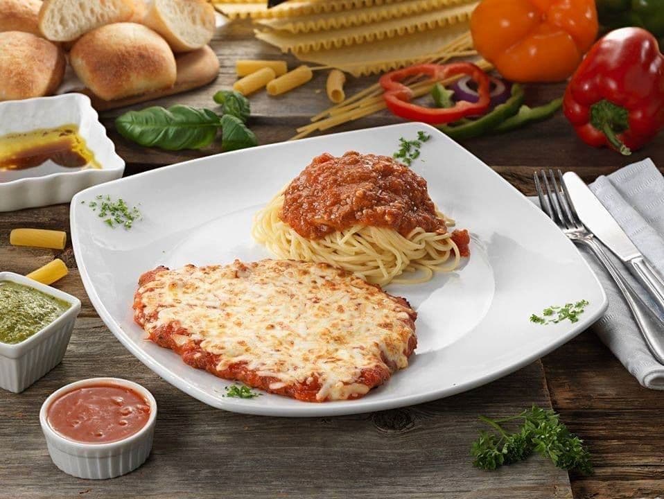 Vitello Parmigiana et spaghetti bolognese