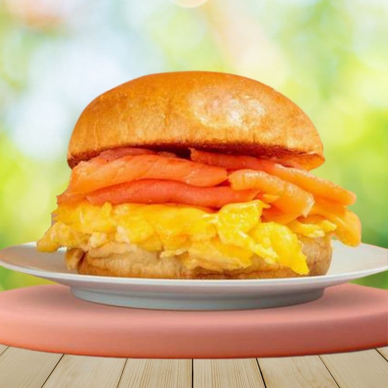 Smoked Salmon Egg Sandwich