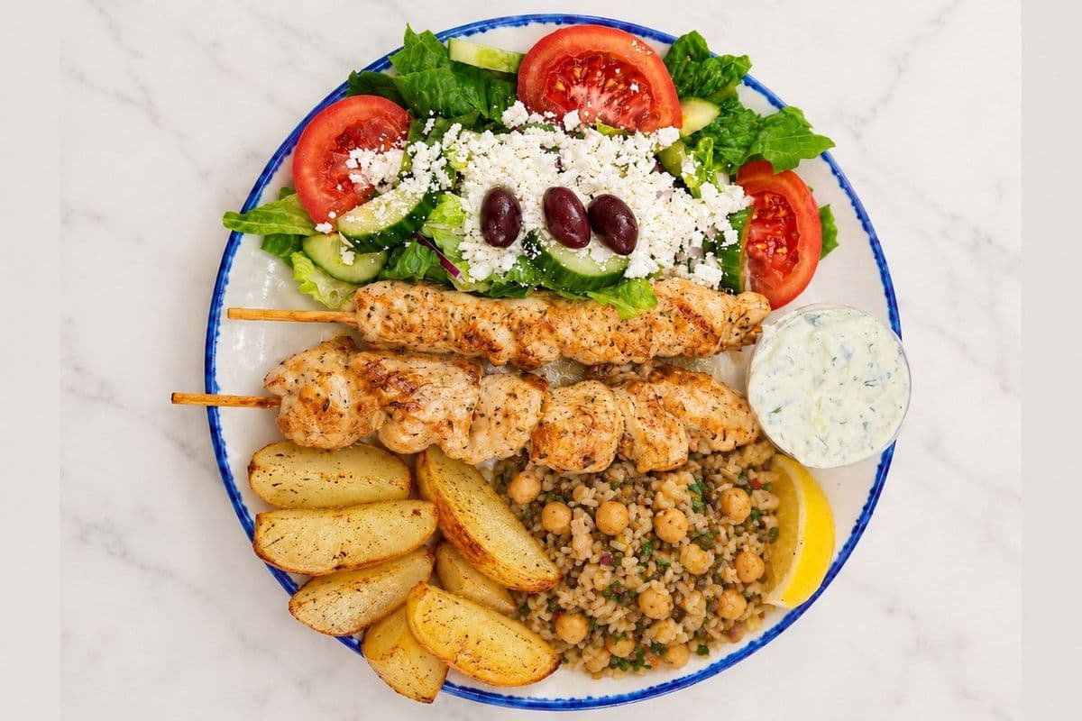 Chicken Souvlaki Dinner