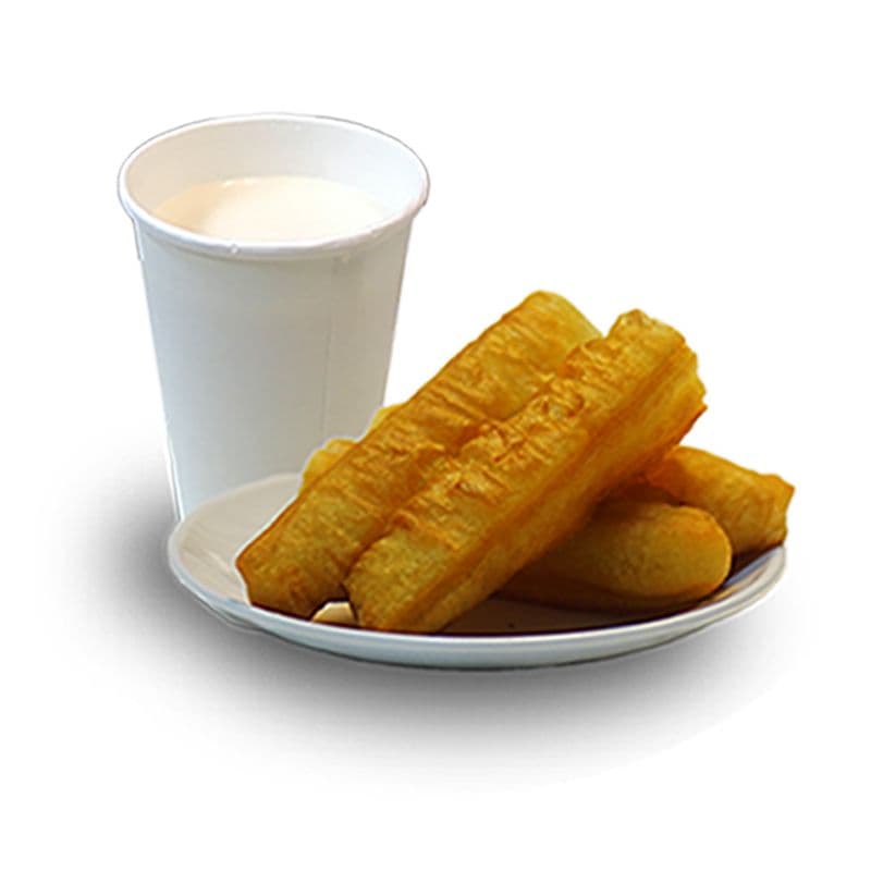 Hot Soy Milk with Chinese Donut 熱豆漿+油條