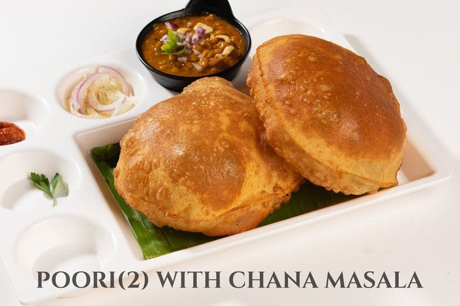 Poori (2) with Chana