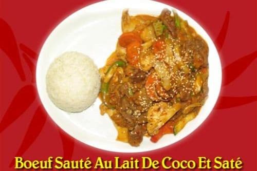 60. Boeuf saute au coco et sate / Beef Sauteed With Coconut and Sate