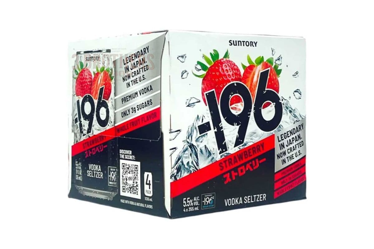196 Strawberry Vodka Seltzer 4 Pack (4 x 355ml) (4 x 355ml)