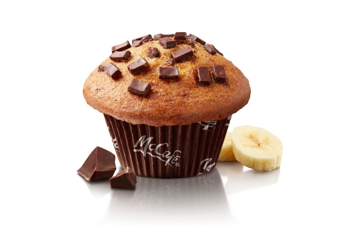 Muffin aux bananes et aux morceaux de chocolat [430.0 Cal]