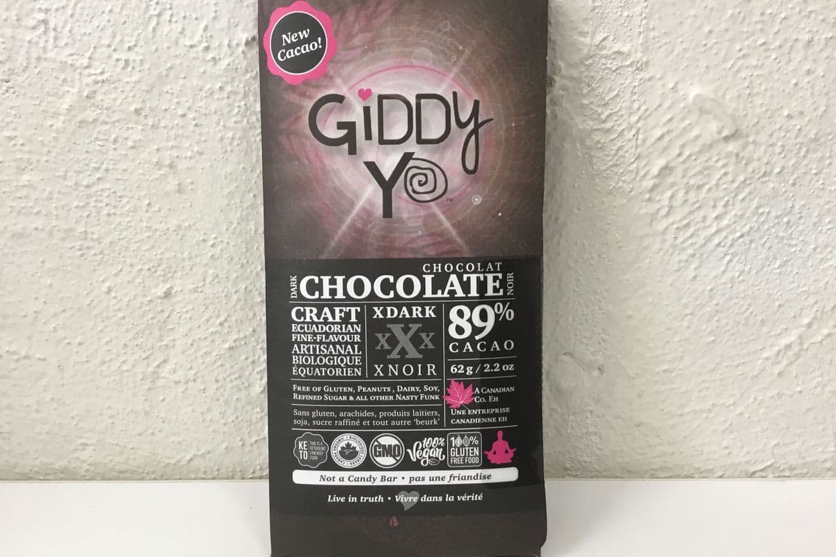 Giddy Yo Cacao Bar, X Dark 89% (62 g)