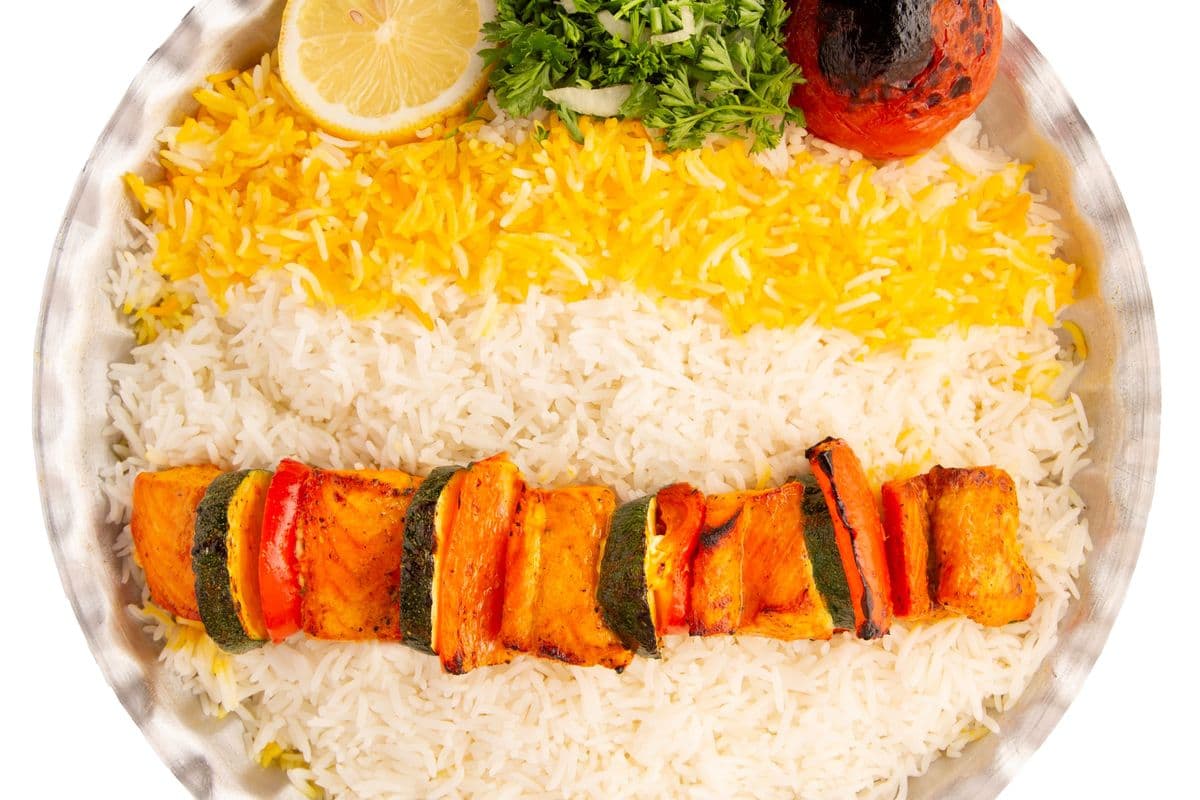 Salmon Fish Kebab Dish