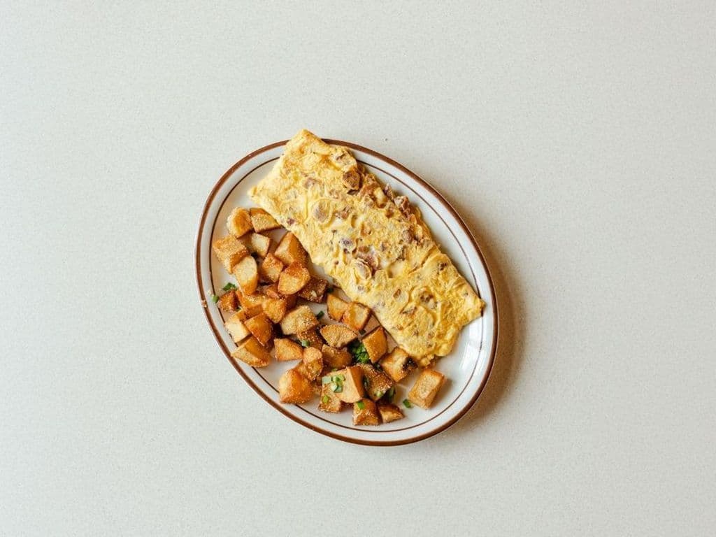 Chorizo Bacon & Cheese Omelette