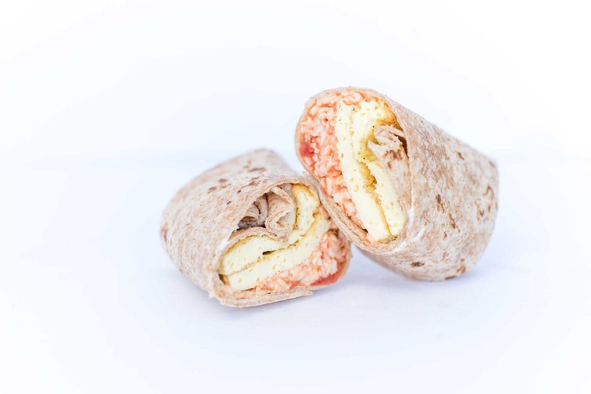 Breakfast Tomato and Basil Wrap