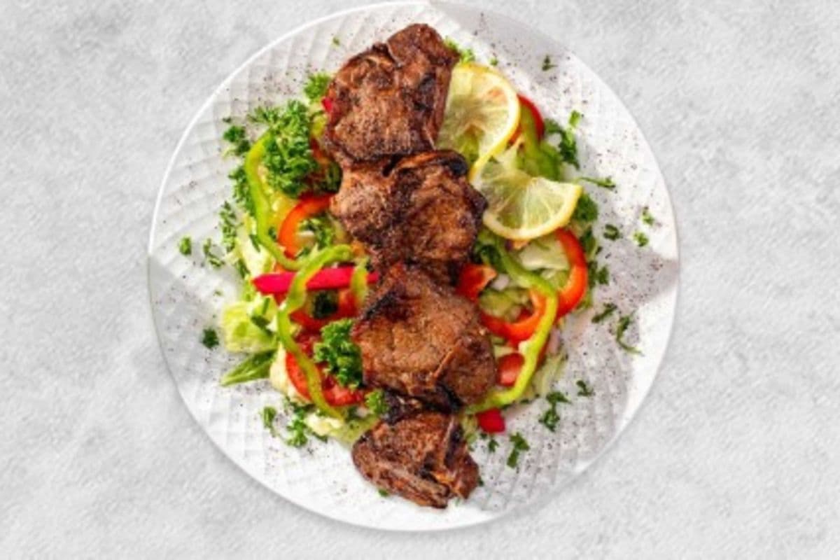 Lamb Chop Over Salad