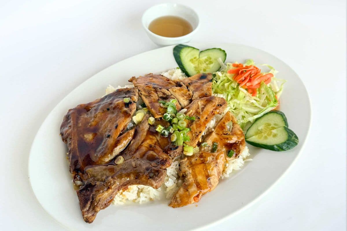 31. Grilled Pork Chop and Grilled Chicken on Rice