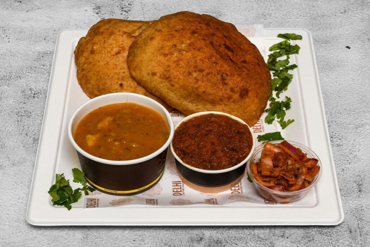 Puri with Aloo and Kaddu