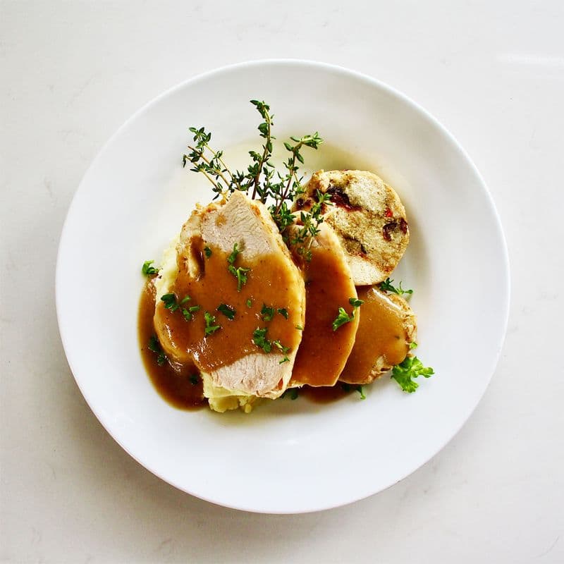 "My Mother's" Roast Turkey, Gravy, and Stuffing