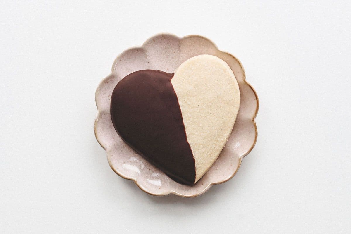 Chocolate Dipped Shortbread Hears