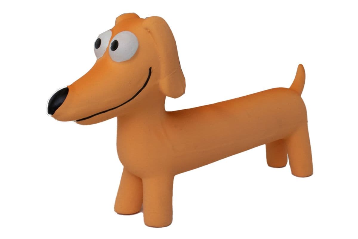 Pampered Pal Orange Dog Latex Dog Toy (19 cm)
