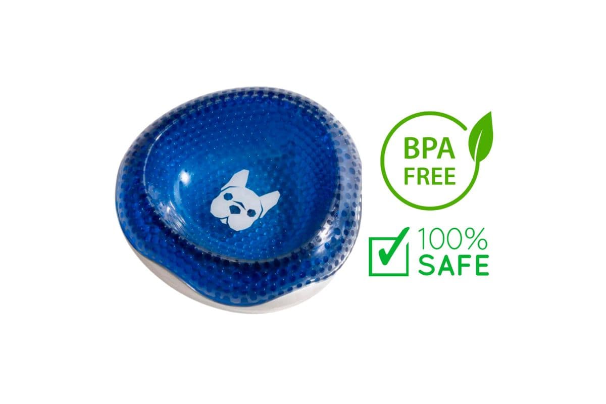 Silver - Paw Compact Cooling Dog Bowl