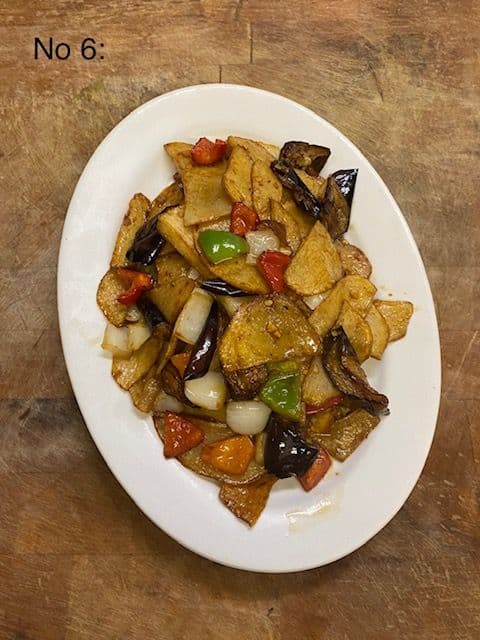 6. Stir Fried Potato,eggplant and Green Pepper