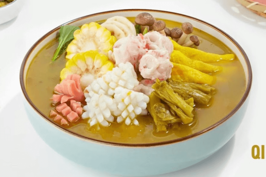 Base de Soupe au Chou Aigre Mariné / Sour Pickled Cabbage Soup Base / 天府酸菜清汤（中辣)