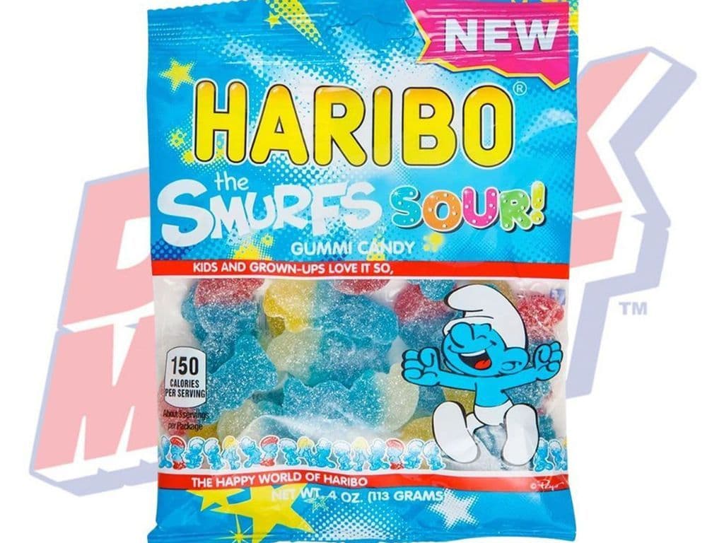 Haribo The Smurfs Sour Peg Bag - 4oz