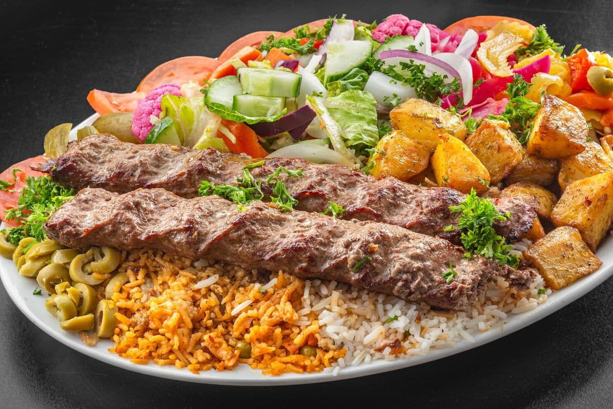 Assiette Kebab au Boeuf / Beef Kebab Plate